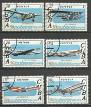 Продам марки Кубы 6 шт Авиация